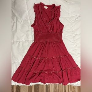 Red summer dress